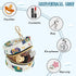 PYBUG Dog Round Pacifier Storage Case, Polyester & TPU Lined with Hook Buckle, Pacifier Container Box for Baby, Fashion