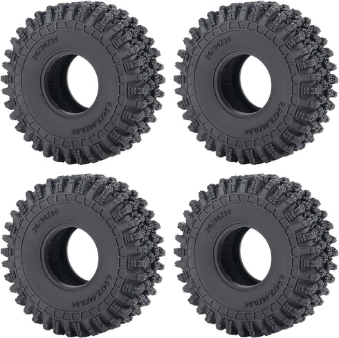 Wheel Tires Crawler Tires for TRX4M / SCX24 Upgrade Parts,64 * 24mm