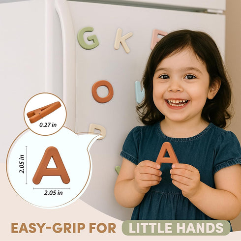 26 3+, Set, JoyCat Silicone Alphabet Magnetic Letters, Uppercase ABC Fridge Magnets for Kids Preschool Learning