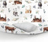 Watercolor Cows Boho Leaves Baby Nursing Pillow Covers for Boy Girl Cow Cattle Breeds Green Leaves Nursing Slipcovers