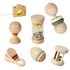 BONOVISTA 7 PCS Wooden Baby Toys Set - Organic Infant Rattles Newborns 0-6