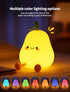 3 Dimmable Pear Night Light for Kids, Nursery Night Lights, Bedside Touch Lamp, Cute Silicone Nightlight for Baby