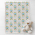 Cstdyfrv Summer 60x80in Wildflowers Bows Baby Blankets for Boys Girls Vintage Floral Pink Blue Bows Swaddle Receiving