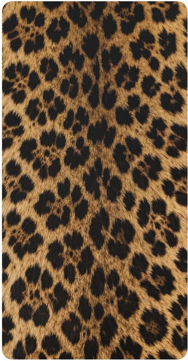 CZXW Stylish Leopard Print Crib Sheets Fitted 52" x 28" Natural Cotton Soft