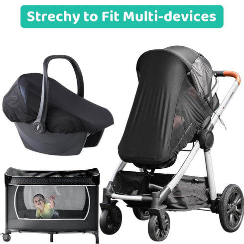 Stroller Sun Shade Cover, Baby Car Seat Carrier Sunshade, Dark Shade Cuts 96% UV Rays