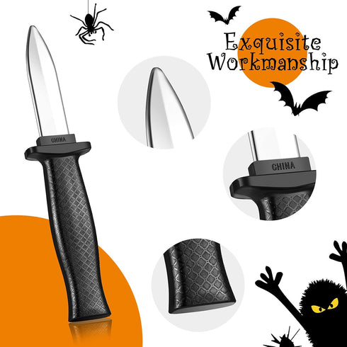 Sumind 4 Pieces Retractable Fake Knife Retractable Prop Knife Gag Magic Toy Fake Dagger Halloween Joke Disappear Blade Trick for Playing Joke