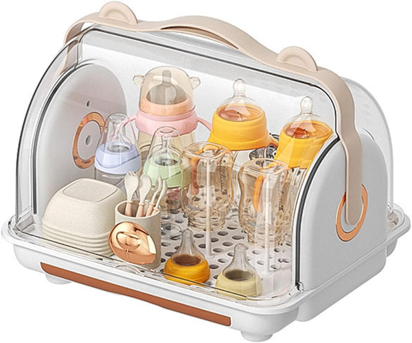 Gucagle Baby Bottle Storage Box Organizer Plastic Multifunctional Drainage Nursing Bottle Drying Rack
