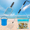 Waybas 4pcs Shelling Scooper Tools for Beach, Adjustable Shark Tooth Sand Sifter with