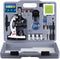 AmScope 120X-1200X Beginner Microscope STEM Kit, 52-pcs with Metal Body, LED Light, and Carrying Box