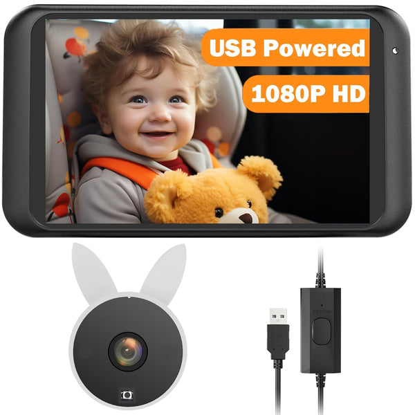 Babyvue USB Car Camera for Baby : 4.5" Baby Car Camera with