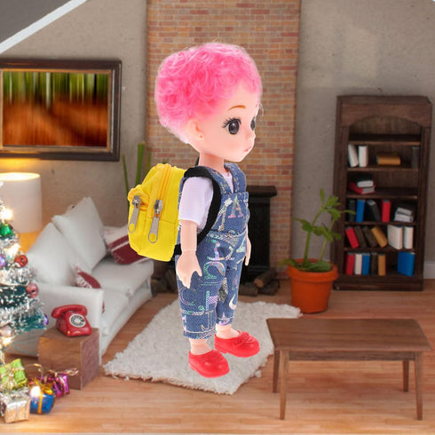 ibasenice Mini Doll Bag, Miniature Doll Backpack Accessories for Dressing & Costumes