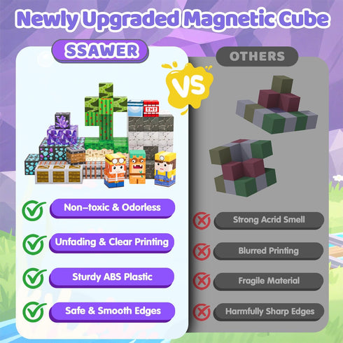 150PCS 3+, Magnetic Blocks, Magnetic Building Blocks, Stacking Magnets for Kids, Sensory Toy for STEM Constructions