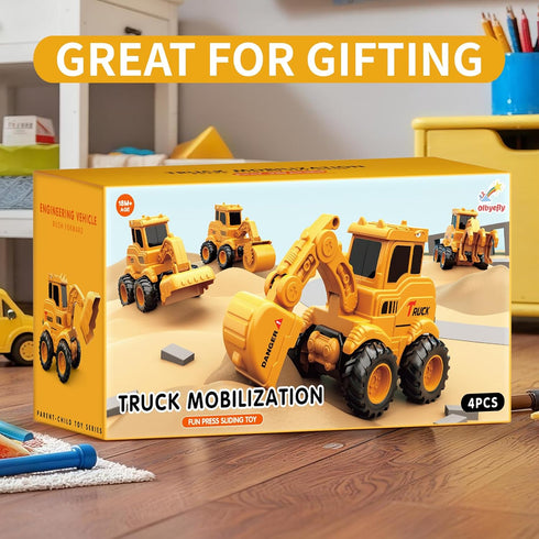 Olbyefly 2 3 4 5 6 Bulldozer Construction Toys for + Year Old Boys Kids Toddlers Girls, Sandbox Excavator Toy Trucks
