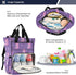 SUABO Backpack Powder-colored Bear Cub Hoshiboshi Fuuka Pattern Baby Diaper Bag Large Bag Waterproof Travel Diaper Bags