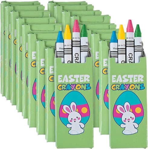 Fun Express Pastel Crayons for Easter - 24 boxes of 4 crayons