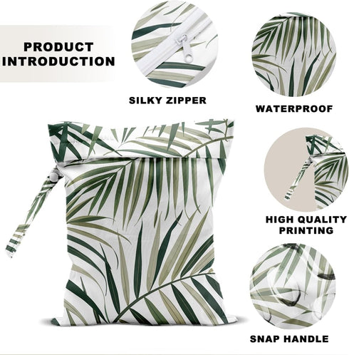 DHKG 12x10 Inch, Wet Dry Bag Wet Bag for Swimsuit, Travel, Beach, Pool, Diapers, Dirty Yoga Gym Clothes, Makeup Bags