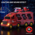 TEMI Fire Toys for 3-6 Years Old - 5 in 1 Carrier Truck Transport for Toddlers 1-3, Friction Power Vehicles