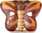 Butterfly Wooden Puzzle Box Handcrafted Secret Compartment Keepsake, Exotic Natural Hardwood, Unique