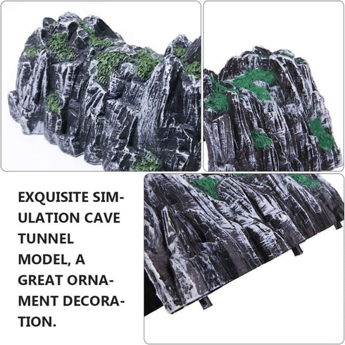 Toyvian Simulation Rockery Train Cave Tunnel Model, DIY Miniature Railway Scene Accessory, 3PCS