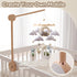 Moyii 360 Wooden Baby Mobile Arm for Crib Adjustable Beech Wood Mobile Holder, Foldable Baby Mobile Hanger