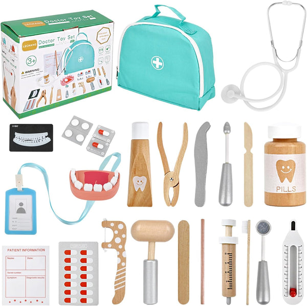 Doctor Kit for Kids, Dentist Pretend Play Educational Doctor Toy Set, 25Pcs