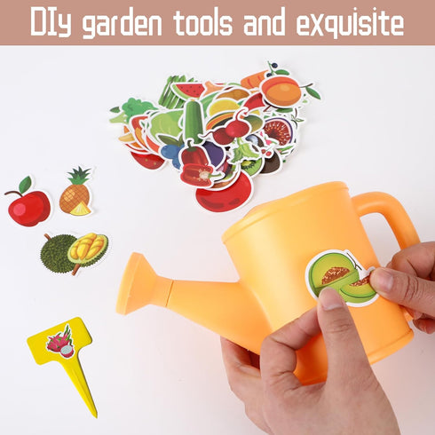 Set, 3 4 5 6 7 8 Kids Gardening Kids Gardening Tools with Watering Can, Shovel, Rake, Gloves, Waterproof Apron