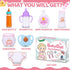 Set 16 Pack Baby Doll Accessories in Gift Box, Baby Doll Feeding Caring Kit with Pacifiers & Diaper Bag & Magic