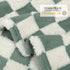HOMRITAR Checkered Baby Blanket 30 x 40 Inch, Sage Green Soft Fluffy Reversible Lightweight Blanket