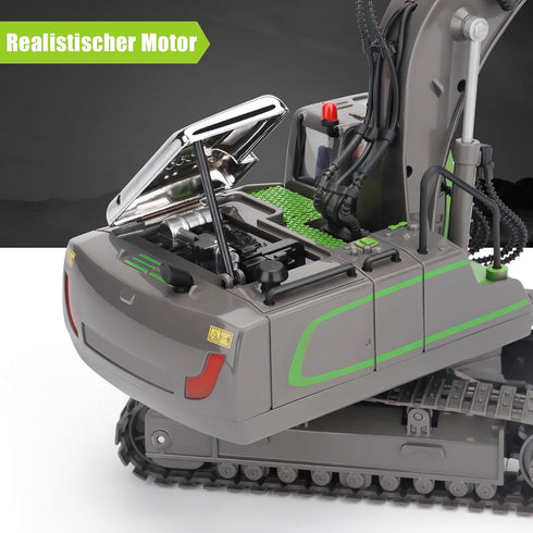 6-12 6 7 8 9 10 11 PREPOP Remote Control Excavator Toy for yr Boys, Best Birthday Gifts for Kids Year Old, Green