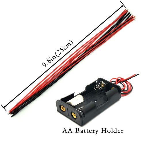 EUDAX 6 Set Small DC Motor Mini Electric Hobby Motors - 1.5V-3V 24000RPM with Battery Holder Case & 12Pcs Wire