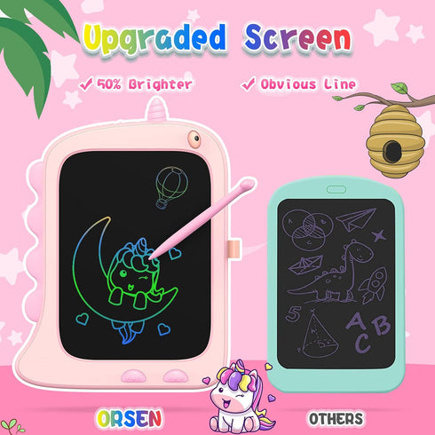 ORSEN 8.5 Inch LCD Doodle Board Tablet for Girls, Unicorn Drawing Pad for Kids 2-7 Years Old