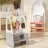Joylico Two Step Stool with Handrails for Toddler and Kids, Standing Learning Stool Tower for Bathroom Sink, Potty