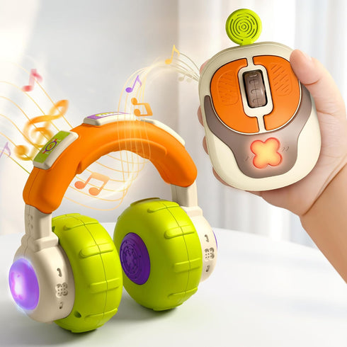 iPlay, iLearn Baby Musical Toy 6-12 Month, Infant Pretend Headphone & Mouse