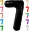 KatchOn Black 40 Inch Giant Number 7 Balloon for Birthday Decorations for 7 Year Old Boys & Girls