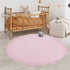 CVGAGIF 39.3 Inch, Pink Cotton Round Rug, Kids Play Mat & Tent, Machine Washable, Indoor Use