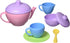 Set, 4C 17 Communication Green Toys Tea Pink - Piece Pretend Play, Motor Skills, Language & Kids Role Play Toy. No BPA