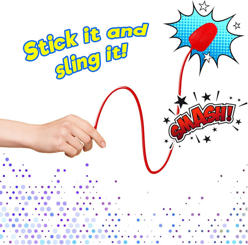 Large Sticky Tongue (2 Stretchy Toys Pack), Slap Hands Sticky Toy, Birthday Party Favors & Goody Bag Stuffers
