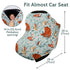 Baby Car Seat Cover, Multi-use Nursing Cover for Breastfeeding, Stretchy Stroller Canopy, Woodland Animal Bear