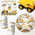 96PCS 24 Construction Birthday Party Supplies,Construction Party Decorations Includes Plates, Cups, Napkins, Truck