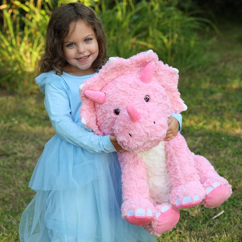 24inch Tezituor Large Pink Dinosaur Stuffed Animals, Large Stuffed Dinosaur Plush Toys for Boys Girls, Hugging Soft