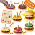 Montessori Mama Stacking Hamburger, Create a Burger Sequencing Stacker, Occupational Therapy Toys, Multi Cultural Play