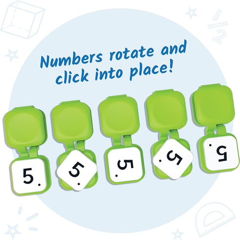 hand2mind Learn My Numbers Fine Motor Clips, Toddler Numbers and Counting Activities, Montessori Math Toys for Kids