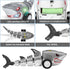 HAHAone 4 5 6 7 8 12 Remote Control Shark Car,rc Cars,Toys for Kids Age with Swinging Tail, LED Lights, Toddlers