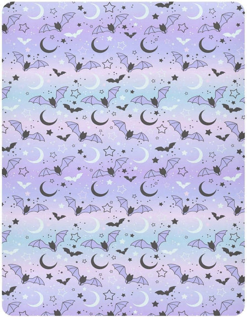 Fitted Crib Sheets for Boys Girls, Bats on The Starry Sky Soft Breathable Mattress Cover for Standard Crib & Toddler Bed Mattress, 52 * 28 in. by Coikll