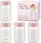 Breastmilk Storage Bottle Compatible with Spectra S1/S2/SG/9Plus /Motif Luna Flange, 4PCS Wide-Neck