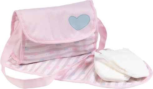 Adora Baby Doll Diaper Bag with Sturdy Straps, Includes Changing Mat and