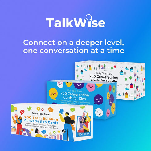 TALKWISE 700 Communication Team Building Conversation Cards for Coworkers, Fun Team Building Games for Work, Cards