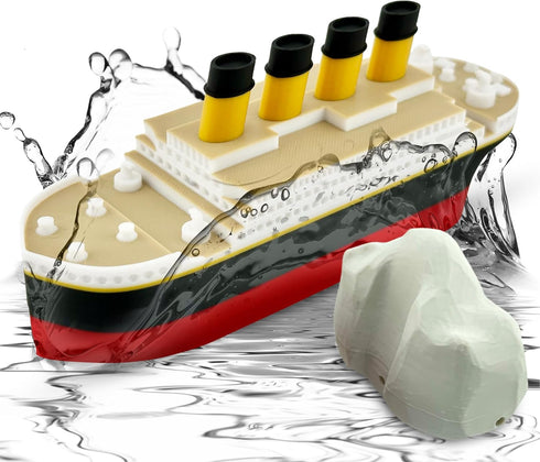 TUBTASTIC Set 6 Titanic Toy Gift Floating RMS Titanic with Iceberg | Bath & Pool Toy | Original Design