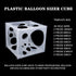 Auihiay 18 Holes Balloon Sizer Box Cube - 2-10 Inch Collapsible Plastic Measurement Tool for Garland, Arch, Column (For