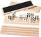 Wooden Domino Trays Holders, Set of 4 Domino Racks for Mexican Train